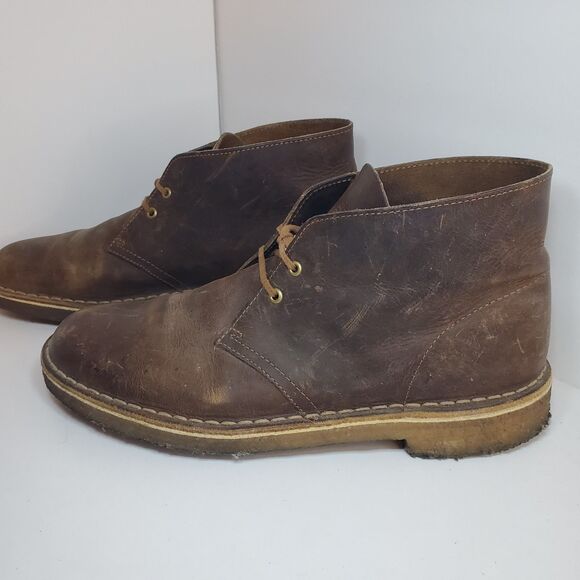 Clarks Men’s Desert Boots Leather Crepe Sole 8.5M Brown Chukka Shoes Classic main image 11